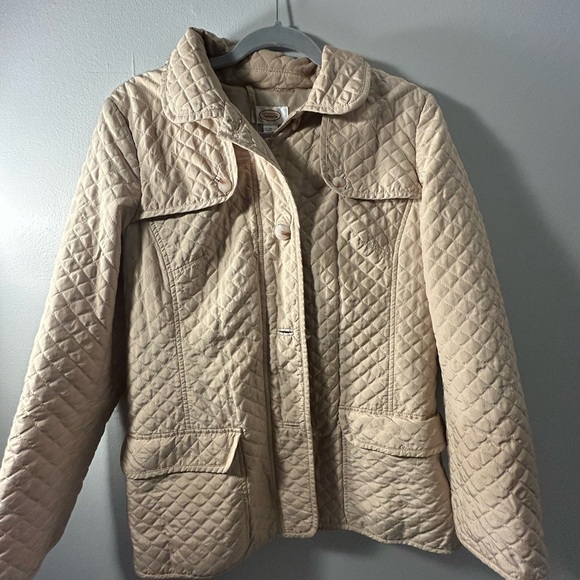 Talbots Quilted Beige Utility Jacket - Picture 1 of 7